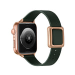 Correia de Relógio com Fivela Quadrada Magnética Dourada Rosa para Apple Watch Series, 7 45mm / 6&SE&5&4 44mm / 3&2&1 42mm, 7 41mm / 6&SE&5&4 40mm / 3&2&1 38mm