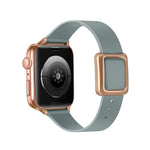 Correia de Relógio com Fivela Quadrada Magnética Dourada Rosa para Apple Watch Series, 7 45mm / 6&SE&5&4 44mm / 3&2&1 42mm, 7 41mm / 6&SE&5&4 40mm / 3&2&1 38mm