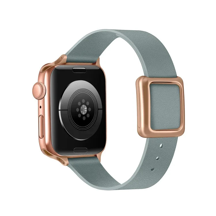 Correia de Relógio com Fivela Quadrada Magnética Dourada Rosa para Apple Watch Series, 7 45mm / 6&SE&5&4 44mm / 3&2&1 42mm, 7 41mm / 6&SE&5&4 40mm / 3&2&1 38mm