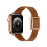 Correia de Relógio com Fivela Quadrada Magnética Dourada Rosa para Apple Watch Series, 7 45mm / 6&SE&5&4 44mm / 3&2&1 42mm, 7 41mm / 6&SE&5&4 40mm / 3&2&1 38mm