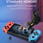 Consola de Jogos Retro Portátil X50 com Ecrã de 5,1 polegadas e Memória de 8G com Mais de 6000 Jogos, X50 / Preto, X50 / Vermelho+Azul