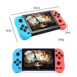 Consola de Jogos Retro Portátil X50 com Ecrã de 5,1 polegadas e Memória de 8G com Mais de 6000 Jogos, X50 / Preto, X50 / Vermelho+Azul