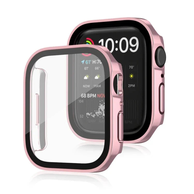 Capa Protetora Life Impermeável 2 em 1 com Estrutura em PC + Vidro Temperado, para Apple Watch Series 9 / 8 / 7 45mm, para Apple Watch Series 9 / 8 / 7 41mm, para Apple Watch Series 6 / 5 / 4 / SE 44mm, para Apple Watch Series 6 / 5 / 4 / SE 40mm