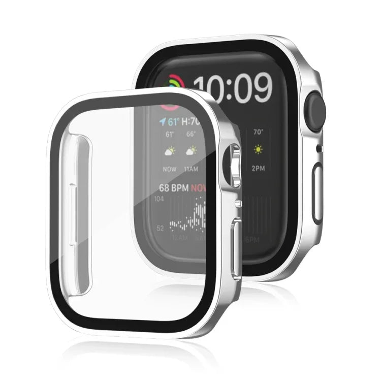 Capa Protetora Life Impermeável 2 em 1 com Estrutura em PC + Vidro Temperado, para Apple Watch Series 9 / 8 / 7 45mm, para Apple Watch Series 9 / 8 / 7 41mm, para Apple Watch Series 6 / 5 / 4 / SE 44mm, para Apple Watch Series 6 / 5 / 4 / SE 40mm