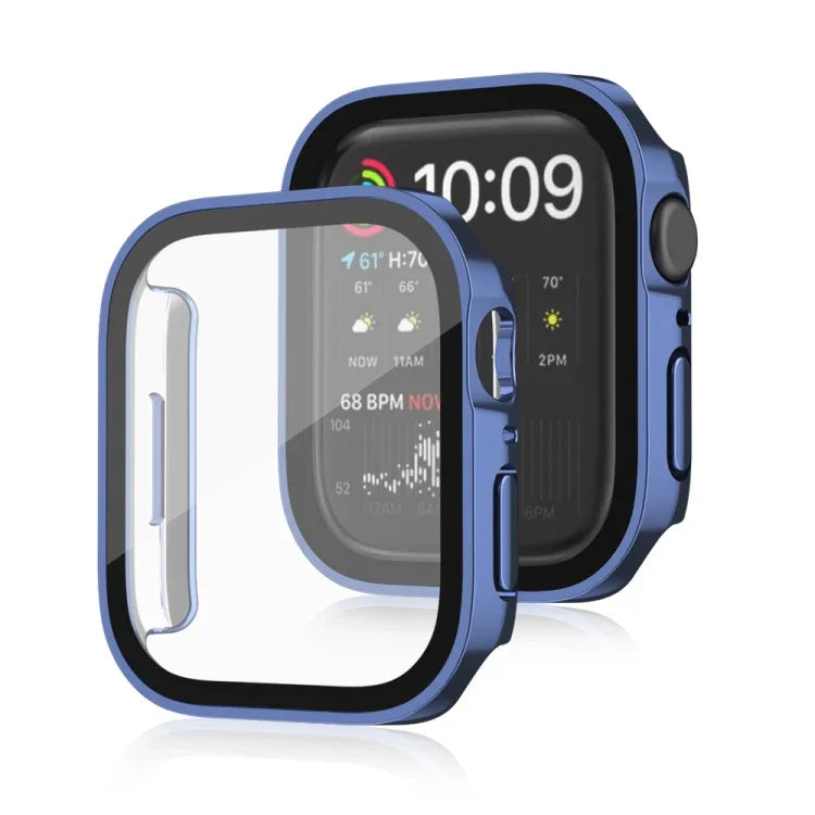 Capa Protetora Life Impermeável 2 em 1 com Estrutura em PC + Vidro Temperado, para Apple Watch Series 9 / 8 / 7 45mm, para Apple Watch Series 9 / 8 / 7 41mm, para Apple Watch Series 6 / 5 / 4 / SE 44mm, para Apple Watch Series 6 / 5 / 4 / SE 40mm