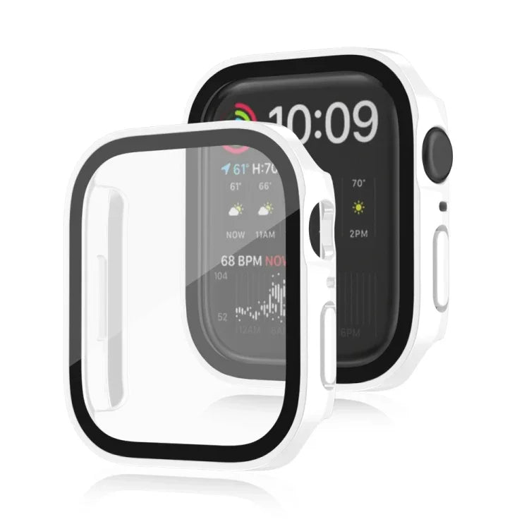 Capa Protetora Life Impermeável 2 em 1 com Estrutura em PC + Vidro Temperado, para Apple Watch Series 9 / 8 / 7 45mm, para Apple Watch Series 9 / 8 / 7 41mm, para Apple Watch Series 6 / 5 / 4 / SE 44mm, para Apple Watch Series 6 / 5 / 4 / SE 40mm