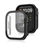 Capa Protetora Life Impermeável 2 em 1 com Estrutura em PC + Vidro Temperado, para Apple Watch Series 9 / 8 / 7 45mm, para Apple Watch Series 9 / 8 / 7 41mm, para Apple Watch Series 6 / 5 / 4 / SE 44mm, para Apple Watch Series 6 / 5 / 4 / SE 40mm