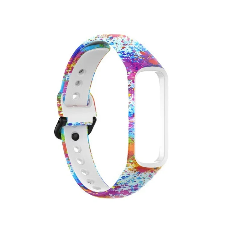 Pulseira de relógio em silicone com impressão SM-R220, Para Samsung Galaxy Fit 2