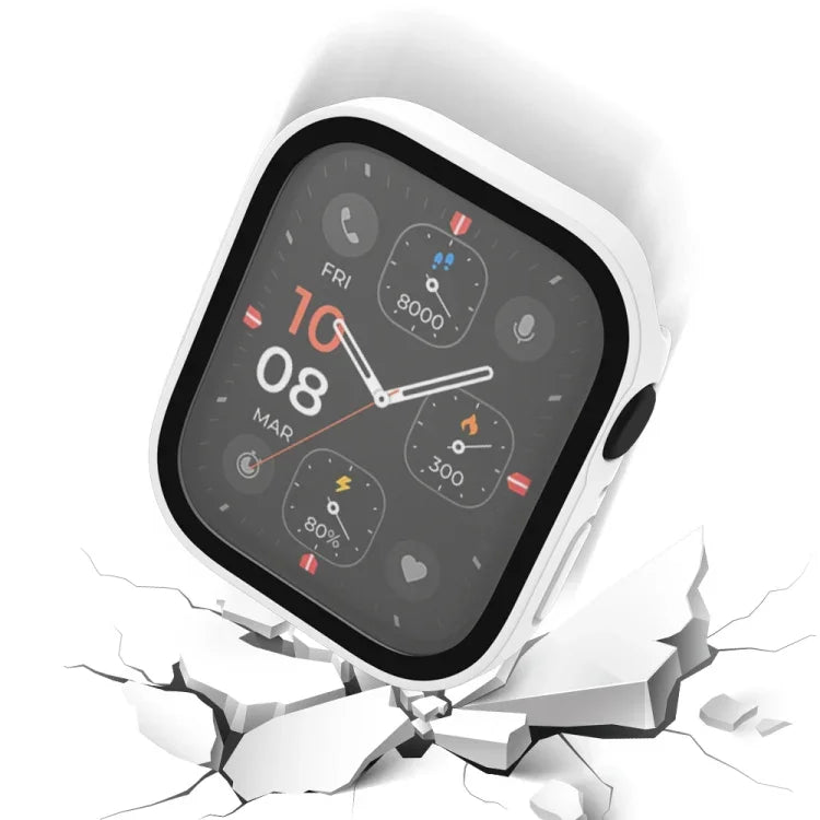 Life Waterproof Frosted 2 in 1 PC Frame + Tempered Glass Protective Case, For Apple Watch Series 9 / 8 / 7 45mm, For Apple Watch Series 9 / 8 / 7 41mm, For Apple Watch Series 6 / 5 / 4 / SE 44mm, For Apple Watch Series 6 / 5 / 4 / SE 40mm              ...
