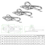 Gancho de Teto para Saco de Areia Suporte para Baloiço de Alta Resistência, 2 PCS Aço Inoxidável 304 5mm, 2 PCS Aço Inoxidável 316 5mm, 2 PCS Aço Inoxidável 304 6mm, 2 PCS Aço Inoxidável 316 6mm, 2 PCS Aço Inoxidável 304 8mm, 2 PCS Aço Inoxidável 316 8mm
