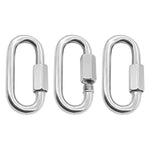 Anilha de Ligação Rápida para Passadiço em Aço Inoxidável 304, 5 PCS 3.5mm, 5 PCS 4mm, 3 PCS 5mm, 3 PCS 6mm, 2 PCS 7mm, 2 PCS 8mm, 9mm, 10mm