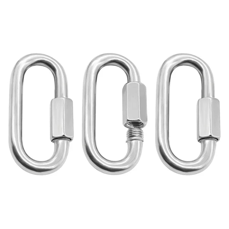 Anilha de Ligação Rápida para Passadiço em Aço Inoxidável 304, 5 PCS 3.5mm, 5 PCS 4mm, 3 PCS 5mm, 3 PCS 6mm, 2 PCS 7mm, 2 PCS 8mm, 9mm, 10mm