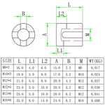 Clipe Cruzado para Cabo de Aço de Jardim em Aço Inoxidável 316, M8x2, M10x3, M12x4, M12x5, M12x6, M16x8
