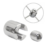 Clipe Cruzado para Cabo de Aço de Jardim em Aço Inoxidável 316, M8x2, M10x3, M12x4, M12x5, M12x6, M16x8