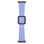 Correia de Relógio em Silicone com Fivela Quadrada Preta para Apple Watch Series, 7 45mm / 6&SE&5&4 44mm / 3&2&1 42mm, 7 41mm / 6&SE&5&4 40mm / 3&2&1 38mm