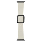 Correia de Relógio em Silicone com Fivela Quadrada Preta para Apple Watch Series, 7 45mm / 6&SE&5&4 44mm / 3&2&1 42mm, 7 41mm / 6&SE&5&4 40mm / 3&2&1 38mm
