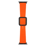 Correia de Relógio em Silicone com Fivela Quadrada Preta para Apple Watch Series, 7 45mm / 6&SE&5&4 44mm / 3&2&1 42mm, 7 41mm / 6&SE&5&4 40mm / 3&2&1 38mm