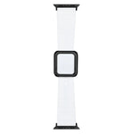Correia de Relógio em Silicone com Fivela Quadrada Preta para Apple Watch Series, 7 45mm / 6&SE&5&4 44mm / 3&2&1 42mm, 7 41mm / 6&SE&5&4 40mm / 3&2&1 38mm