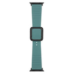Correia de Relógio em Silicone com Fivela Quadrada Preta para Apple Watch Series, 7 45mm / 6&SE&5&4 44mm / 3&2&1 42mm, 7 41mm / 6&SE&5&4 40mm / 3&2&1 38mm