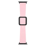 Correia de Relógio em Silicone com Fivela Quadrada Preta para Apple Watch Series, 7 45mm / 6&SE&5&4 44mm / 3&2&1 42mm, 7 41mm / 6&SE&5&4 40mm / 3&2&1 38mm