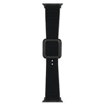 Correia de Relógio em Silicone com Fivela Quadrada Preta para Apple Watch Series, 7 45mm / 6&SE&5&4 44mm / 3&2&1 42mm, 7 41mm / 6&SE&5&4 40mm / 3&2&1 38mm
