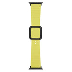 Correia de Relógio em Silicone com Fivela Quadrada Preta para Apple Watch Series, 7 45mm / 6&SE&5&4 44mm / 3&2&1 42mm, 7 41mm / 6&SE&5&4 40mm / 3&2&1 38mm
