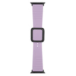 Correia de Relógio em Silicone com Fivela Quadrada Preta para Apple Watch Series, 7 45mm / 6&SE&5&4 44mm / 3&2&1 42mm, 7 41mm / 6&SE&5&4 40mm / 3&2&1 38mm