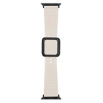 Correia de Relógio em Silicone com Fivela Quadrada Preta para Apple Watch Series, 7 45mm / 6&SE&5&4 44mm / 3&2&1 42mm, 7 41mm / 6&SE&5&4 40mm / 3&2&1 38mm
