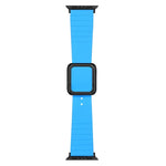 Correia de Relógio em Silicone com Fivela Quadrada Preta para Apple Watch Series, 7 45mm / 6&SE&5&4 44mm / 3&2&1 42mm, 7 41mm / 6&SE&5&4 40mm / 3&2&1 38mm