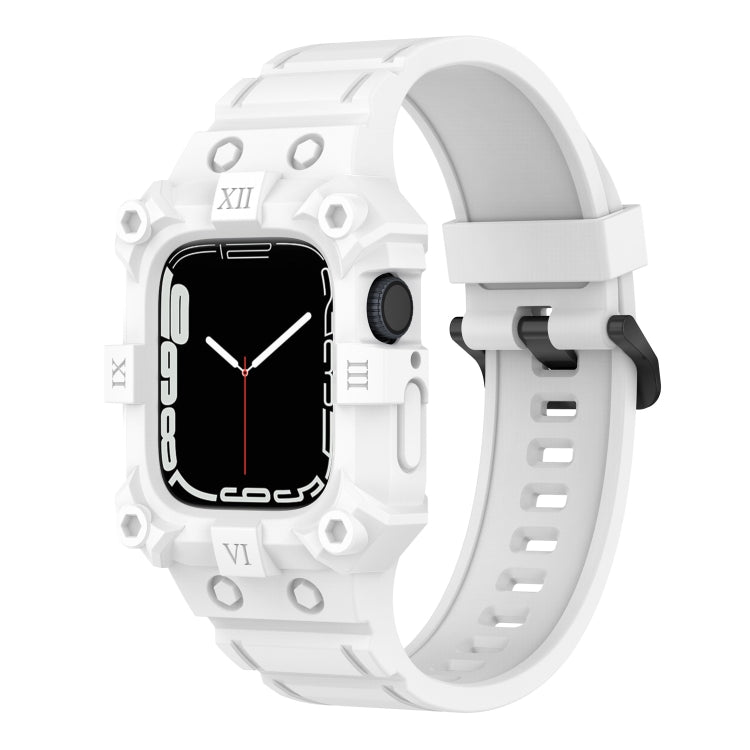 Correia de Silicone Integrada para Apple Watch Series, 7 45mm / 6&SE&5&4 44mm / 3&2&1 42mm, 7 41mm / 6&SE&5&4 40mm / 3&2&1 38mm