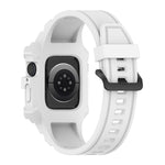 Correia de Silicone Integrada para Apple Watch Series, 7 45mm / 6&SE&5&4 44mm / 3&2&1 42mm, 7 41mm / 6&SE&5&4 40mm / 3&2&1 38mm
