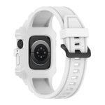 Correia de Silicone Integrada para Apple Watch Series, 7 45mm / 6&SE&5&4 44mm / 3&2&1 42mm, 7 41mm / 6&SE&5&4 40mm / 3&2&1 38mm