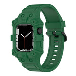 Correia de Silicone Integrada para Apple Watch Series, 7 45mm / 6&SE&5&4 44mm / 3&2&1 42mm, 7 41mm / 6&SE&5&4 40mm / 3&2&1 38mm