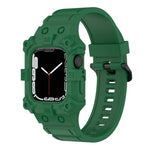 Correia de Silicone Integrada para Apple Watch Series, 7 45mm / 6&SE&5&4 44mm / 3&2&1 42mm, 7 41mm / 6&SE&5&4 40mm / 3&2&1 38mm