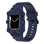 Correia de Silicone Integrada para Apple Watch Series, 7 45mm / 6&SE&5&4 44mm / 3&2&1 42mm, 7 41mm / 6&SE&5&4 40mm / 3&2&1 38mm