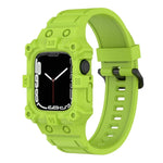 Correia de Silicone Integrada para Apple Watch Series, 7 45mm / 6&SE&5&4 44mm / 3&2&1 42mm, 7 41mm / 6&SE&5&4 40mm / 3&2&1 38mm