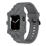 Correia de Silicone Integrada para Apple Watch Series, 7 45mm / 6&SE&5&4 44mm / 3&2&1 42mm, 7 41mm / 6&SE&5&4 40mm / 3&2&1 38mm