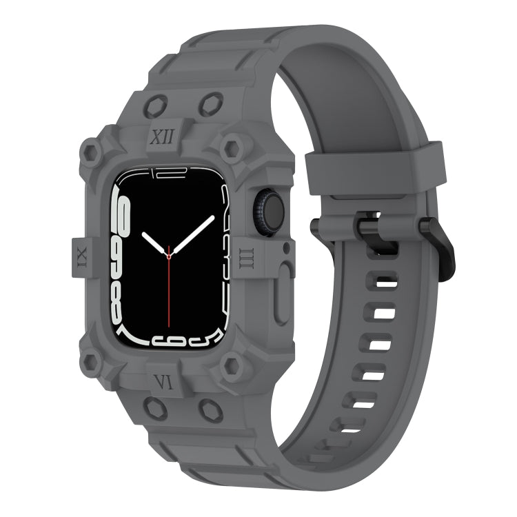 Correia de Silicone Integrada para Apple Watch Series, 7 45mm / 6&SE&5&4 44mm / 3&2&1 42mm, 7 41mm / 6&SE&5&4 40mm / 3&2&1 38mm