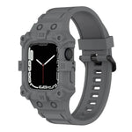 Correia de Silicone Integrada para Apple Watch Series, 7 45mm / 6&SE&5&4 44mm / 3&2&1 42mm, 7 41mm / 6&SE&5&4 40mm / 3&2&1 38mm