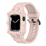 Correia de Silicone Integrada para Apple Watch Series, 7 45mm / 6&SE&5&4 44mm / 3&2&1 42mm, 7 41mm / 6&SE&5&4 40mm / 3&2&1 38mm