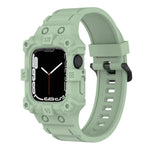 Correia de Silicone Integrada para Apple Watch Series, 7 45mm / 6&SE&5&4 44mm / 3&2&1 42mm, 7 41mm / 6&SE&5&4 40mm / 3&2&1 38mm