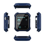 Capa Protetora 2 em 1 com Moldura de PC + Filme de Vidro Temperado para Ecrã, Para Apple Watch Series 9 / 8 / 7 41mm, Para Apple Watch Series 9 / 8 / 7 45mm