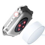 Capa Protetora 2 em 1 com Moldura de PC + Filme de Vidro Temperado para Ecrã, Para Apple Watch Series 9 / 8 / 7 41mm, Para Apple Watch Series 9 / 8 / 7 45mm