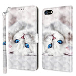 3D Painted Leather Phone Case, For iPhone SE 2022 / SE 2020 / 8 / 7, For iPhone XR, For iPhone 8 Plus / 7 Plus