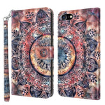 3D Painted Leather Phone Case, For iPhone SE 2022 / SE 2020 / 8 / 7, For iPhone XR, For iPhone 8 Plus / 7 Plus