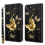 3D Painted Leather Phone Case, For iPhone SE 2022 / SE 2020 / 8 / 7, For iPhone XR, For iPhone 8 Plus / 7 Plus