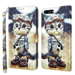 3D Painted Leather Phone Case, For iPhone SE 2022 / SE 2020 / 8 / 7, For iPhone XR, For iPhone 8 Plus / 7 Plus