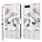 3D Painted Leather Phone Case, For iPhone SE 2022 / SE 2020 / 8 / 7, For iPhone XR, For iPhone 8 Plus / 7 Plus