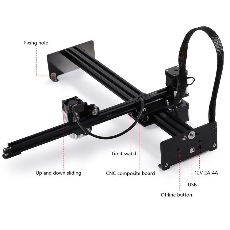 Gravador a Laser NEJE MASTER 3 Plus com Módulo Laser N40630, MASTER 3 Plus com N40630 (Plugue UE), MASTER 3 Plus com N40630 (Plugue EUA)