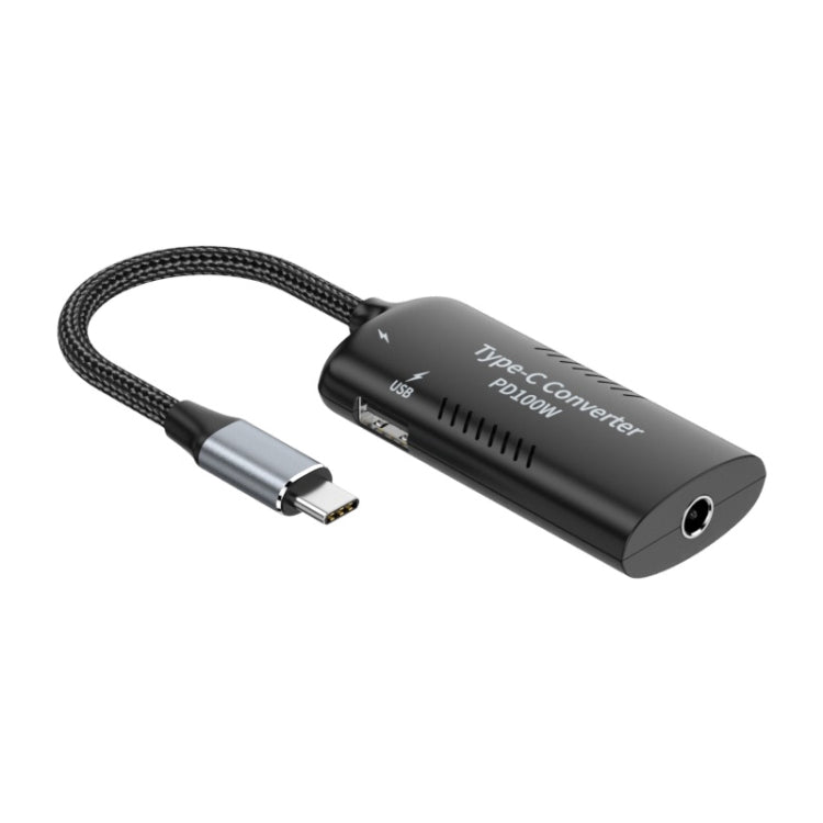 Adaptador Multifuncional + Type-C + USB Fêmea para Type-C, DC5521 / 5525, DC7406, DC7909, Porta Quadrada